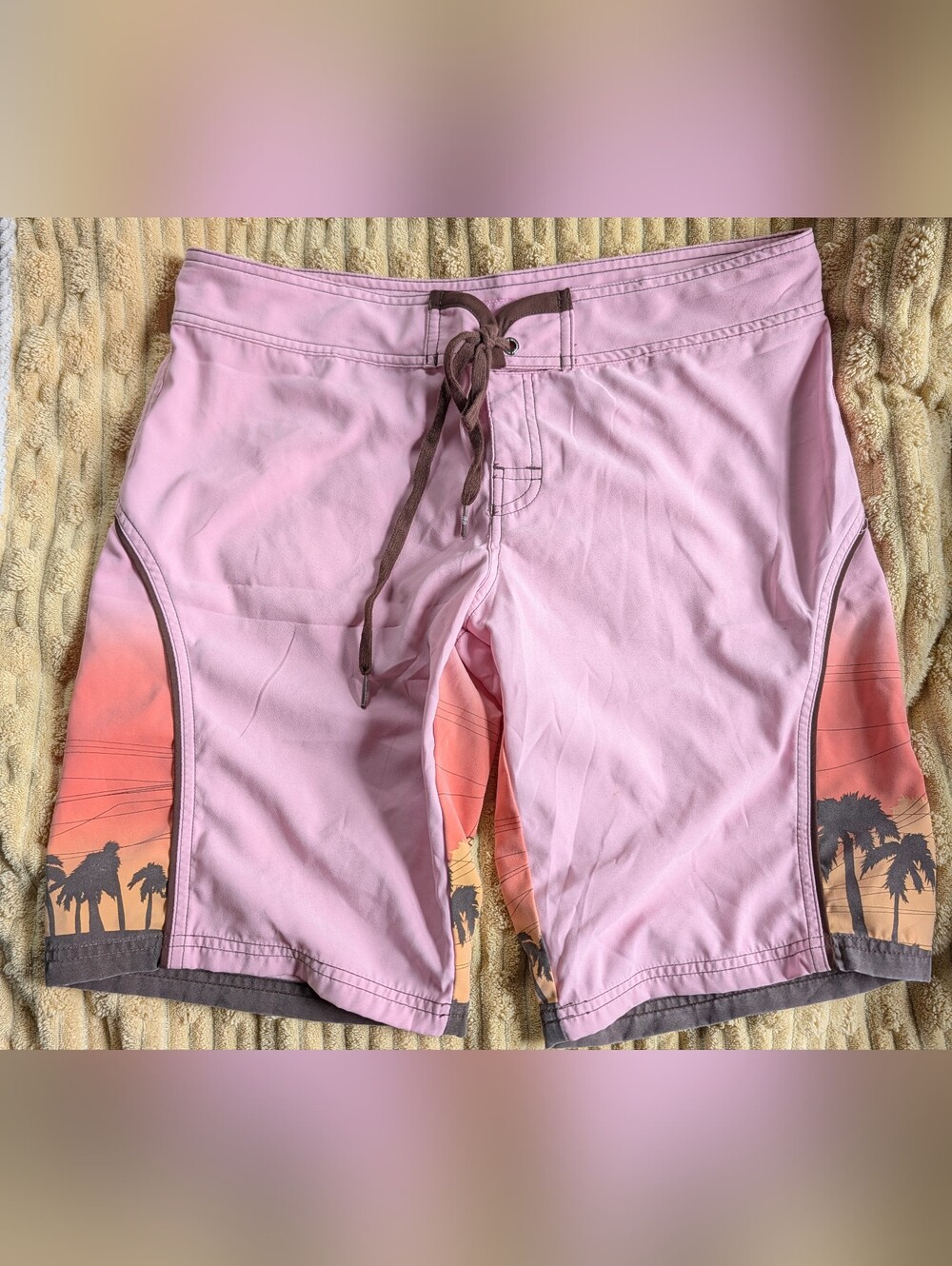 RARE Vintage Women's Billabong Sunset Ombre Surf Board Shorts Size 7